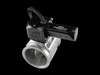 Turbosmart eBG76 Electronic BoostGate in black, angled view showing actuator body and silver valve outlet