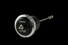 Turbosmart IWGHP internal wastegate actuator, black canister, side view showing fitting and rod end