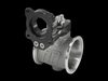 Turbosmart Honda MSG50 Modular StraightGate50 wastegate, angled view showing black flange and bolts