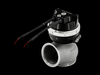 Turbosmart WG60CG PowerGate 60 wastegate, black cap, side view, wiring and V-band inlet visible