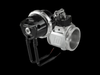 Turbosmart PBG50CG Compressed Gas Boostgate, black, angled view showing solenoid, hoses and fittings