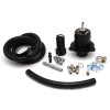Turbosmart BOV Kompact Dual Port Shortie kit with valve, hoses, fittings and clamps laid out