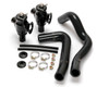 Turbosmart Kompact Dual Port Kit for N54 BMW, showing two blow off valves, hoses, clamps and fittings