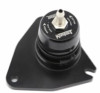 Turbosmart BOV Kompact Supersonic on black mounting bracket, top angled view showing hex fitting and vent