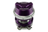 Turbosmart GenV 54mm ProPort blow off valve in purple, front angle view showing top cap and clamp