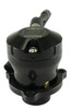 Turbosmart Kompact EM Dual Port VR19 BOV, angled front view showing dual side ports and hose barb outlet