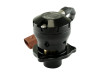 Turbosmart Kompact Dual Port BOV for Audi 4.0L V8 TFSI, front angle with electrical connector and hose fitting visible