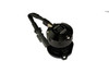 Turbosmart Kompact EM VR7 dual port BOV, top angle view showing black solenoid, wiring harness and connector, and mounting flange.