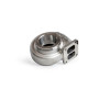 Garrett G42 turbine housing kit, 1.28 A/R, showing T4 flange inlet and dual V-band bolt holes.