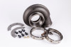 Garrett GT30R turbine housing kit, 0.83 A/R V-band, shown with clamps, brackets and mounting bolts