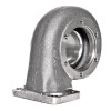 Garrett GT42/GT42R turbine housing kit, 1.15 A/R, angled view showing volute, bolt flange and mounting base