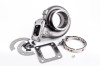 Garrett GT35R turbine housing kit, T4 flange, V-band outlet, 0.82 A/R, with clamp, gasket, bolts, and locking ring