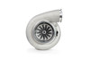 Garrett G57-3000 106mm .96 A/R Super Core turbo, side view showing compressor wheel, housing and flange
