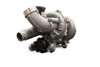 Garrett PowerMax turbocharger, side view showing compressor housing, inlet pipe and electronic actuator