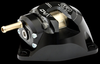 GFB DVX diverter valve for Hyundai Veloster, angled front view showing brass inlet, black housing, mounting base with bolt holes.