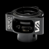 GFB VTA valve for Ford Ranger 2.3L EcoBoost, black billet housing, front angle showing bore and mounting holes