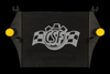 CSF OEM intercooler for 05-09 Dodge Ram 2500 5.9L, front view with yellow end caps and mounting tabs