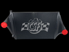 CSF intercooler for Freightliner Columbia/Argosy, front view with red end tank caps, CSF logo
