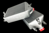 CSF twin intercooler set for Porsche 911 Turbo 991, angled view showing fins and inlet fittings