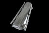 CSF Gen 2 B58 Race X charge air cooler manifold, raw billet aluminum, angled top view with fuel rail