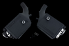 CSF charge air cooler pair for BMW G90/G99 M5, angled view showing inlet necks and hose fittings