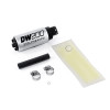 DeatschWerks DW200 255LPH fuel pump kit with rubber sleeve, hose clamps, filter sock and washer