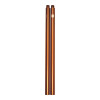 Two orange anodized Deatschwerks 255mm surge tank extension rods with threaded fittings on top, front view.