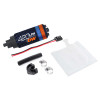 Deatschwerks DW420 420lph fuel pump kit with wiring connector, hose, clamps, mounting bracket, filter sock