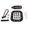 Deatschwerks DW420 in-tank fuel pump kit with wiring harness, mounting gasket, bolts, clamps and hose