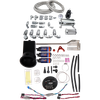 DeatschWerks X2 surge module kit with DW420 pumps, PTFE lines, fittings and wiring, top view