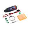 DeatschWerks DW430C 430lph fuel pump kit with wiring, hose clamp, grommets, and filter sock