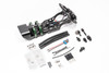 Radium Engineering fuel hanger kit for Subaru WRX/STi, shown with fittings, hose, wiring and hardware laid out
