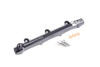 Radium Engineering fuel rail for Mazda Miata/MX-5, angled view with mounting screws and orange O-rings