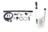 Radium 1.5in dry break refueling kit, hose, fittings, clamps and white catch can, front view