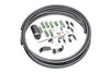 Radium Engineering fuel hanger plumbing kit with black hose coils, stainless filter, fittings and clamps