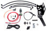 Radium Engineering S2000 fuel surge tank kit, overhead view showing lines, bracket, and wiring harness