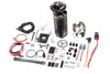 Radium R32 GT-R fuel hanger surge tank kit, top view with wiring, brackets, fittings, and mounting hardware laid out
