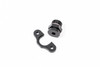 Radium Engineering FPR adapter, 8AN ORB fitting with hex head and separate mounting bracket, black finish