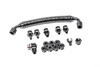 Radium Engineering fuel rail plumbing kit for Audi R8, Huracan, braided hose with black fittings and adapters