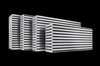 Garrett Air to Air Intercooler CAC, four core bar and plate coolers shown at an angle, front view