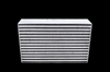 Garrett Air/Air Intercooler CAC, front angled view showing stacked bar and plate fin core, aluminum finish