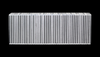 Vibrant Vertical Flow Intercooler, front view showing dense fin core, bare aluminum finish, no end tanks visible.