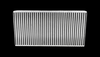 Vibrant Vertical Flow Intercooler Core, 24x12x3.5in, front view showing dense vertical cooling fins