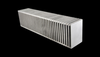 Vibrant vertical flow intercooler core, 24x6x4.5in, angled view showing bar and plate cooling fins
