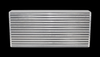Vibrant Intercooler Core, 22in x 9.85in x 4in, front view showing stacked cooling fins on aluminum core