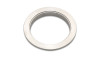 Vibrant stainless steel V-band flange for 5in O.D. tubing, female side, angled view showing ring profile
