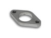 Vibrant T304 stainless 35-38mm external wastegate flange, angled view showing two untapped bolt holes and center bore.