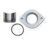 Vibrant weld flange kit for Greddy S/R/RS blow off valve, showing weld fitting, aluminum flange, and O-ring.