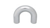 Vibrant 1.75in O.D. polished aluminum tubing, 180 degree U bend, front angled view showing smooth mirror finish.