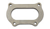 Vibrant manifold flange for Honda K24, oval port with four bolt holes, 1/2in thick steel plate, top view